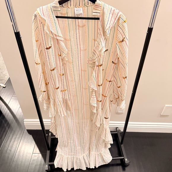 MISA Los Angeles Cyane Coverup Dress in Cream | LIKE NEW - Picture 4 of 7